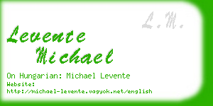 levente michael business card